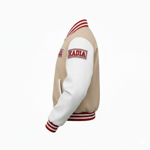 เสื้อแจ็คเก็ตกราฟฟิตีสำหรับผู้ชาย เสื้อแจ็คเก็ตเบสบอล เสื้อแจ็คเก็ต Varsity Letterman คุณภาพสูง เสื้อแจ็คเก็ตคอตั้ง Varsity สำหรับผู้ชาย - Product Image 4