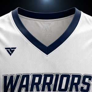 Conjunto de Uniforme de Baloncesto Warriors para Hombre, Camiseta sin Mangas con Cuello en V, Pantalones Cortos, Impresión Sublimada, Absorbe la Humedad, Ajuste Atlético - Product Image 4