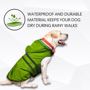 Adjustable Foldable Portable <b>Waterproof</b> Lightweight <b>Dog</b> Raincoat 100% Polyester All Seasons Hoodie for Medium/Large <b>Dogs</b> - Product Image 6