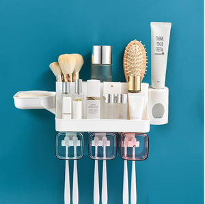 Indian Made Metal <b>Toothbrush</b> <b>Holder</b> Stand Customized Bathroom Storage Toothpaste Razor <b>Holder</b> Suction Cup Wholesale Factory - Product Image 2