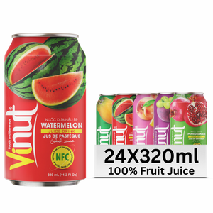 VINUT Boisson au jus de pastèque 330ml Boisson sans sucre Vietnam Usine Prix Échantillon gratuit - Product Image 1