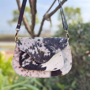 Real Cowhide Genuine Leather Handbag Crossbody <b>Sling</b> <b>Bag</b> Stylish Hot Selling Hair on Hide Fur Shoulder <b>Sling</b> <b>Bag</b> <b>for</b> <b>Women</b> - Product Image 1