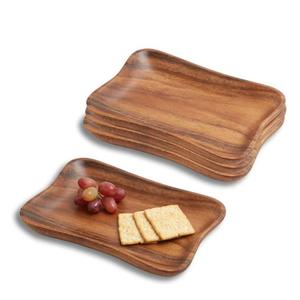 Handmade Oval <b>Tray</b> Fruits <b>Snacks</b> <b>Trays</b> & Dish Dishwasher Safe Real Acacia Food Serving <b>Trays</b> For Restaurant Hotel Supplies - Product Image 5