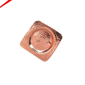 Modern Rose Gold <b>Square</b> Metal Coaster Non-Slip Hammered Finish Drink Mat Heavy Duty Copper Plated <b>Table</b> Kitchen & <b>Bar</b> - Product Image 1