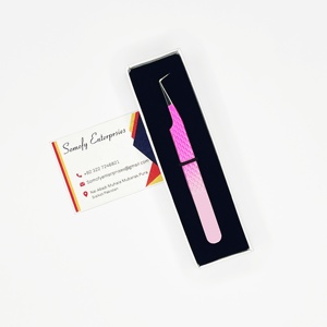 Pince à épiler professionnelle Somofy Enterprises avec logo personnalisé, en acier inoxydable de haute qualité, pointe lisse à 90 degrés, précision durable - Product Image 1