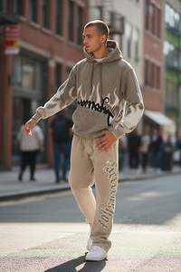 Sudadera Superior International HOODIE 5202 para Hombre, Estilo Urbano, Estampado Animal, Corte Holgado, Jersey de Invierno, Bordada - Product Image 6