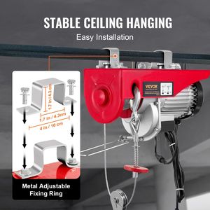 880 libbre senza fili telecomando elettrico paranco 110 Volt 40ft/20ft altezza di sollevamento in rame puro motore soffitta ascensore per Garage - Product Image 6