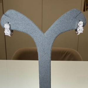 Pendientes de Aro con Diamantes Redondos Brillantes Cultivados en Laboratorio de 2CTW, Oro Sólido de 14K, Certificados por IGI, Joyería Fina de Lujo, Regalo para Mujer, Fiesta - Product Image 5