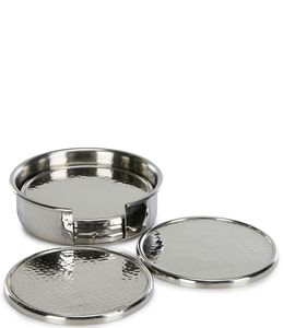 High Quality Metal Coasters For Kitchen Dining Room Office <b>Desk</b> And Restaurant Beverage Serving Applications - Product Image 4