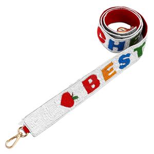 Sangle artisanale en coton avec perles de rocaille Geaux Saints – Or et noir, accessoire de sac perlé de haute qualité pour le jour du match, le style quotidien et l'esprit festif - Product Image 5