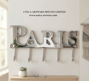 Best QualityParis Metal <b>Key</b> Holder <b>Wall</b> <b>Hook</b> Decorative Aluminum <b>Keys</b> Organizer Entryway <b>Wall</b> Mounted <b>Hook</b> Rack from India - Product Image 5