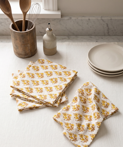 Serviettes en gros pour mariage, fabrication de serviettes personnalisées à impression au bloc, sets de table en coton 100% pour table à manger, style indien - Product Image 2