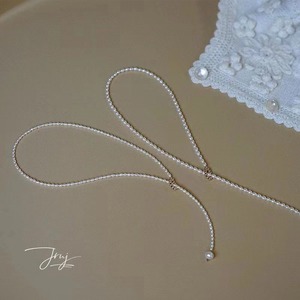 Exquisito Collar de Perlas de Agua Dulce Retro, Cadena de Clavícula Simple de Alta Gama, Diseño de Cuentas Dos en Uno - Product Image 3