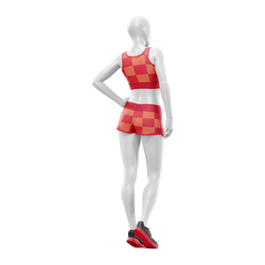 Ensemble 2 pièces personnalisé pour femme : soutien-gorge de sport respirant à col rond de haute qualité et short à taille élastique avec motif lettres imprimé sur mesure - Product Image 3
