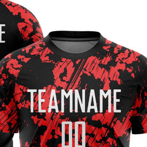 เสื้อฟุตบอลลายธงชาติอเมริกันแขนสั้นเสื้อฟุตบอลระบายอากาศแห้งเร็วน้ำหนักเบาชุดกีฬาสำหรับทีมฝึกซ้อมการแข่งขัน - Product Image 4