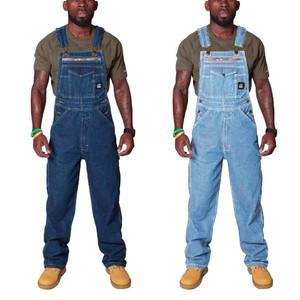 Salopette vintage personnalisée pour homme en denim de coton délavé, écologique, imperméable, ignifuge et respirant, vêtements de travail OEM ODM - Product Image 5