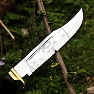 Cuchillo Bowie de Hoja Fija con Punta Clip, Funda de Cuero, Cuchillo de Caza para Exteriores, Garantía de 3 Años, Personalizable OEM, Hoja de Acero Inoxidable - Product Image 2