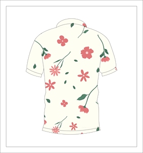 เสื้อโปโลผู้ชายสีขาวพิมพ์ลายดอกไม้สีชมพูแขนสั้นเสื้อแฟชั่นฤดูร้อนลำลอง - Product Image 5