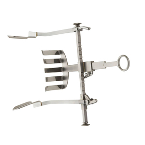 Écarteur chirurgical auto-fixant à lame centrale et lames latérales fixes, instrument médical orthopédique de précision à usage manuel - Product Image 4