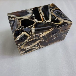 Handcrafted Blue Resin <b>Trinket</b> <b>Box</b> Elegant Storage Solution Featuring Food Fruit Angel Styles - Product Image 4