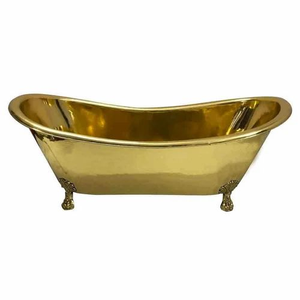 Bañera de Cobre de Lujo con Patas de Gato, Estilo Vintage, Independiente, Ecológica, para Hoteles, Villas y Diseño de Baños Domésticos - Product Image 1