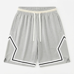 Shorts d'entraînement technique bleus HIEND, taille élastique avec cordon de serrage, légers, en polyester/coton, pour activités sportives et extérieures - Product Image 6