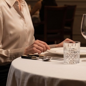 Stainless Steel Eco Friendly Flatware 4-Piece Cutlery Set <b>Mirror</b> Polish Marble Handle Wholesale Price Home & Restaurant Use - Product Image 5