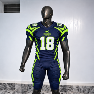 Conjunto de Uniforme de Fútbol Americano Unisex, Cuello en V, Manga Corta, Spandex/Poliéster, Antibacterial, Transpirable, Cintura Elástica, Personalizable para Equipos - Product Image 5