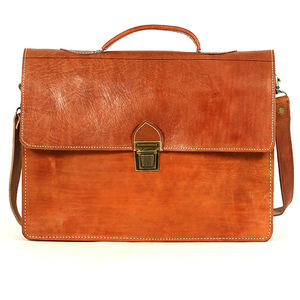 Biyadina Premium Vintage Men's Messenger Satchel Estilo de moda elegante Hecho a mano en cuero genuino de vaca antiguo rojo - Product Image 1