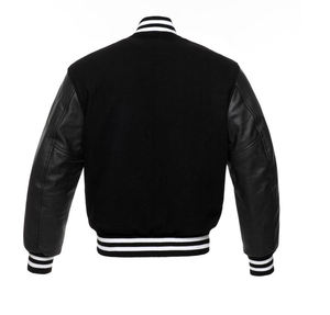 Chaqueta universitaria de manga larga con puños acanalados, chaqueta estilo letterman, chaqueta universitaria de béisbol para hombre - Product Image 2
