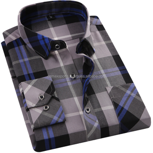 เสื้อเชิ้ตลายทางติดกระดุมสำหรับผู้ชายชุดเดรสผ้าฝ้ายแท้สำหรับผู้ชายเสื้อลำลอง - Product Image 6