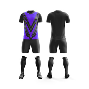 Tenue de football personnalisée OEM, ensemble de maillots par sublimation |   Tailles pour hommes, femmes et jeunes |   Vêtements de sport légers à séchage rapide en gros - Product Image 2