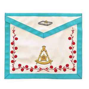 Delantal de Regalia de los Caballeros Templarios, Bordado en Negro, con Flecos Dorados, para Ceremonias Masónicas - Product Image 5