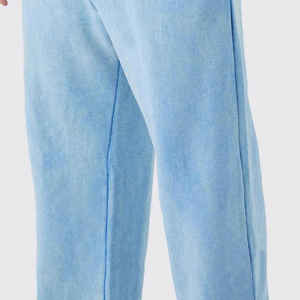 <b>Men</b> Straight Casual Canvas <b>Pants</b> Dark Mid Elastic Waist 100% Cotton Breathable Midweight Knitted <b>Summer</b> Wear - Product Image 3