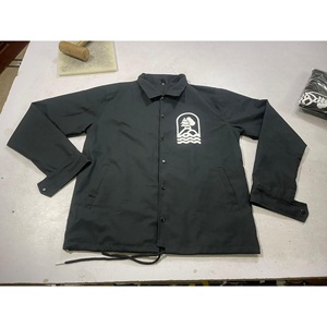 Veste d'entraîneur respirante à col montant, marque privée, écologique, pour usage extérieur hivernal, confortable, en toile 100% coton épaisse - Product Image 4