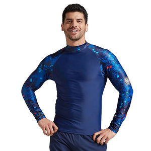 Maillot de compression OEM personnalisé respirant, écologique, antibactérien, à séchage rapide pour hommes, en Spandex UPF50, pour surf, plongée, BJJ - Product Image 2