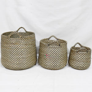 Eco-Friendly Handcrafted Water Hyacinth <b>Baskets</b> <b>With</b> <b>Handle</b>, Stylish & Sustainable Woven Storage For Any Room - Product Image 6