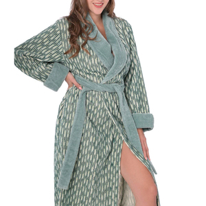 Premium Cotton Terry Bathrobe Soft Absorbent Spa Hotel Dressing Gown for <b>Men</b> and Women - Product Image 6
