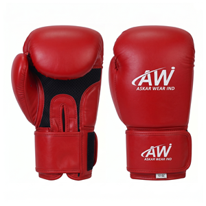 Askar Wear Ind Boxing Gloves 12 Oz Leather <b>Velcro</b> Closure Breathable Adult Training Gear - Product Image 1