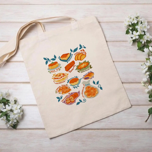 New Design Custom Printed Cotton Canvas Tote <b>Bag</b> New Simple Style Large Cute With Handle Comfortable For Shopping - Product Image 4