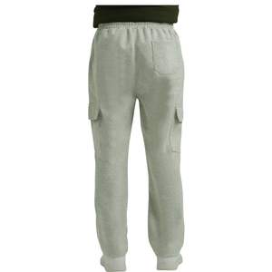 Pantalon de jogging cargo en molleton de coton pour homme, coupe ample, avec cordon de serrage et poches latérales, vente en gros OEM - Product Image 5