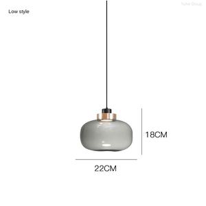 Lampe en verre LED moderne minimaliste nordique, luminaire suspendu personnalisé pour restaurant, bar, comptoir, chambre à coucher, chevet - Product Image 6
