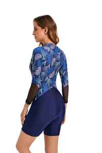 Traje de Buceo Ecológico para Mujer, Antideslizante, Transpirable, de Secado Rápido, con Estampado Digital, Control de Abdomen, Cierre Frontal y Malla - Product Image 6