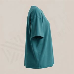 Camiseta de Manga Corta Personalizada de Satén de Poliéster Regular para Mujer, Impresión Ecológica en Serigrafía, Logotipo DTF, Marcas Urbanas Personalizadas - Product Image 3