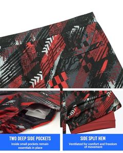Shorts de sport décontractés pour hommes, style streetwear, en coton respirant, pour la course à pied, la gym, les activités de plein air et l'été. - Product Image 2