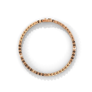 Pulsera de tenis con diamantes chapada en oro de 18 quilates, pulsera de eslabones hexagonales para mujer, para aniversario o uso diario - Product Image 3