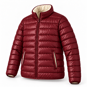 Custom Lightweight Bomber <b>Jacket</b> Stand Reflective Gloss Finish Autumn Outerwear Quilted Shell Warm Lining Side Pockets Front OEM - Product Image 2