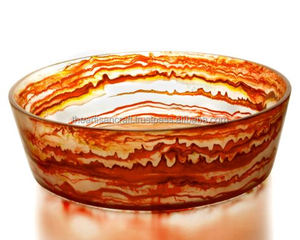 Cuencos de resina decorativos hechos a mano, cuencos para servir de resina, vajilla moderna de resina colorida única, cuencos de cocina ligeros y duraderos - Product Image 1