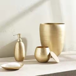 Modern Heritage Metal <b>Bathroom</b> <b>Set</b> Decorative Bath <b>Accessories</b> for Classic Home Hotel Resort Guest <b>Bathroom</b> Decor - Product Image 2