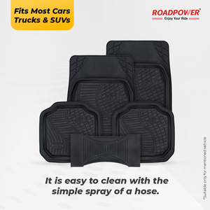 Roadpower (RP-RBR-1515) Tapis de sol de voiture universels toutes saisons en caoutchouc robuste avec motif à rainures profondes et faciles à nettoyer - Product Image 2